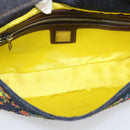 FENDI Denim Beads Mamma Baguette Shoulder Bag Multicolor Blue Auth yk20706SAM-18
