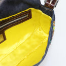 FENDI Denim Beads Mamma Baguette Shoulder Bag Multicolor Blue Auth yk20706SAM-19