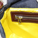 FENDI Denim Beads Mamma Baguette Shoulder Bag Multicolor Blue Auth yk20706SAM-21