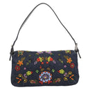 FENDI Denim Beads Mamma Baguette Shoulder Bag Multicolor Blue Auth yk20706SAM-3