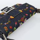 FENDI Denim Beads Mamma Baguette Shoulder Bag Multicolor Blue Auth yk20706SAM-6