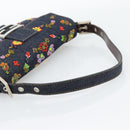 FENDI Denim Beads Mamma Baguette Shoulder Bag Multicolor Blue Auth yk20706SAM-7