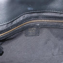 FENDI Zucca Mamma Baguette Bag Leather 2way Black Gold 8BH600 Auth yk20707SAM-16