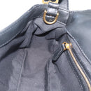 FENDI Zucca Mamma Baguette Bag Leather 2way Black Gold 8BH600 Auth yk20707SAM-19