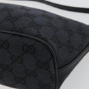 GUCCI GG Canvas Accessory Pouch Outlet Black Silver 257300 Auth yk20708SAV-10
