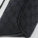 GUCCI GG Canvas Accessory Pouch Outlet Black Silver 257300 Auth yk20708SAV-11