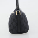 GUCCI GG Canvas Accessory Pouch Outlet Black Silver 257300 Auth yk20708SAV-4