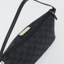 GUCCI GG Canvas Accessory Pouch Outlet Black Silver 257300 Auth yk20708SAV-6