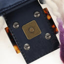 FENDI Mamma Baguette Bag Wool Sequin Metal Multicolor Gold Auth yk20710SM-24