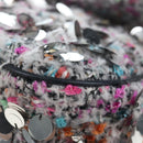 Christian Dior Saddle Bag Wool Sequins Multicolor Silver Auth yk20712SM-16