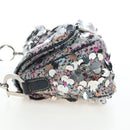 Christian Dior Saddle Bag Wool Sequins Multicolor Silver Auth yk20712SM-3