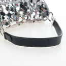 Christian Dior Saddle Bag Wool Sequins Multicolor Silver Auth yk20712SM-7