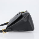 FENDI Mamma Baguette Shoulder Bag Leather Black Gold Auth yk20713M-4