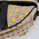 Christian Dior Saddle Bag Hand Bag beads Multicolor Gold Auth yk20714SAM-14