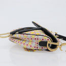 Christian Dior Saddle Bag Hand Bag beads Multicolor Gold Auth yk20714SAM-3