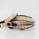 Christian Dior Saddle Bag Hand Bag beads Multicolor Gold Auth yk20714SAM-4