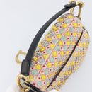 Christian Dior Saddle Bag Hand Bag beads Multicolor Gold Auth yk20714SAM-6