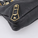 BALENCIAGA Metallic Edge Town Bag Leather 2way Black Gold 390149 Auth yk20715M-17