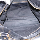 BALENCIAGA Metallic Edge Town Bag Leather 2way Black Gold 390149 Auth yk20715M-10