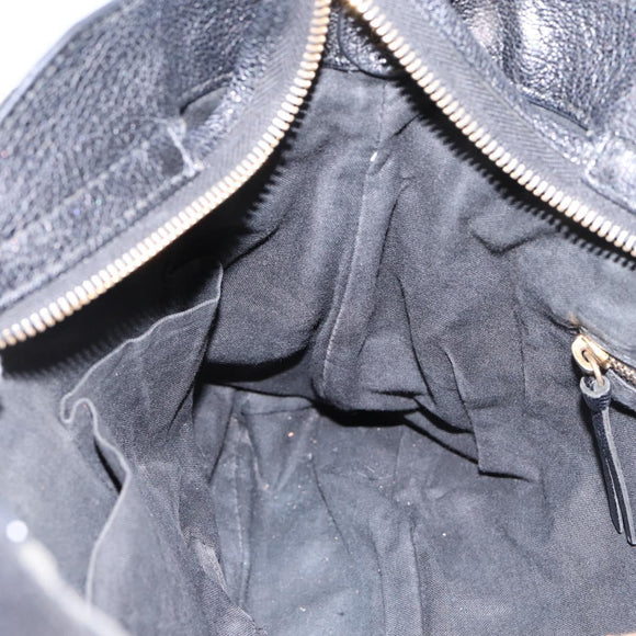 BALENCIAGA Metallic Edge Town Bag Leather 2way Black Gold 390149 Auth yk20715M