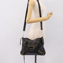 BALENCIAGA Metallic Edge Town Bag Leather 2way Black Gold 390149 Auth yk20715M-29
