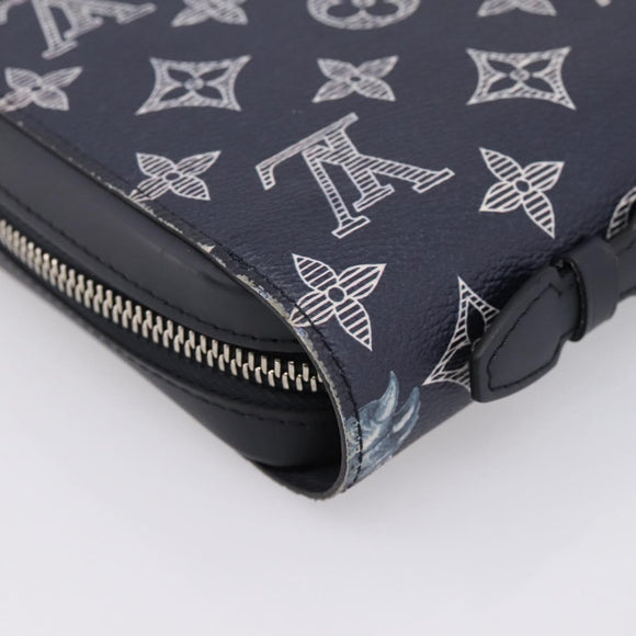 LOUIS VUITTON Monogram savanna Zippy XL Long Wallet Navy M66624 Auth yk20717SAM