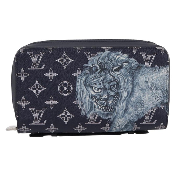 LOUIS VUITTON Monogram savanna Zippy XL Long Wallet Navy M66624 Auth yk20717SAM