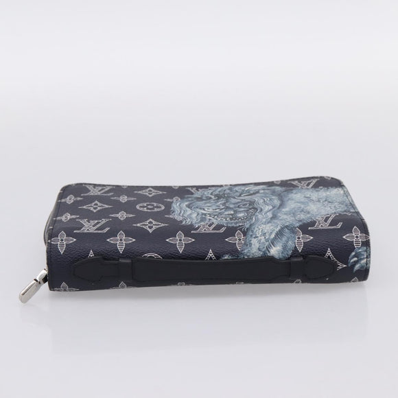 LOUIS VUITTON Monogram savanna Zippy XL Long Wallet Navy M66624 Auth yk20717SAM