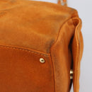 CHANEL COCO Mark Chain Shoulder Bag Suede Orange Gold CC Auth yk20718V-10