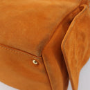 CHANEL COCO Mark Chain Shoulder Bag Suede Orange Gold CC Auth yk20718V-12