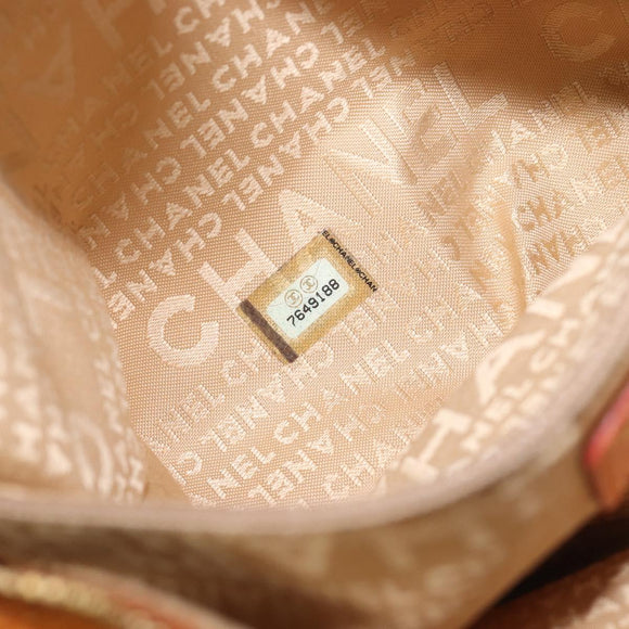 CHANEL COCO Mark Chain Shoulder Bag Suede Orange Gold CC Auth yk20718V