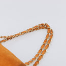 CHANEL COCO Mark Chain Shoulder Bag Suede Orange Gold CC Auth yk20718V-8