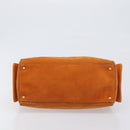 CHANEL COCO Mark Chain Shoulder Bag Suede Orange Gold CC Auth yk20718V-9
