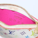 LOUIS VUITTON Monogram Multicolor Pochette Cles Purse White M28388 Auth yk20719M-19