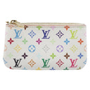 LOUIS VUITTON Monogram Multicolor Pochette Cles Purse White M28388 Auth yk20719M-13