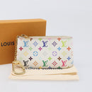 LOUIS VUITTON Monogram Multicolor Pochette Cles Purse White M28388 Auth yk20719M-12
