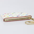 LOUIS VUITTON Monogram Multicolor Pochette Cles Purse White M28388 Auth yk20719M-5