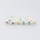 LOUIS VUITTON Monogram Multicolor Pochette Cles Purse White M28388 Auth yk20719M-6
