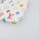 LOUIS VUITTON Monogram Multicolor Pochette Cles Purse White M28388 Auth yk20719M-7