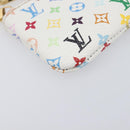 LOUIS VUITTON Monogram Multicolor Pochette Cles Purse White M28388 Auth yk20719M-14