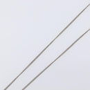 CHANEL COCO Mark Stone Necklace metal Silver CC Auth yk20721M-14