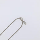 CHANEL COCO Mark Stone Necklace metal Silver CC Auth yk20721M-15