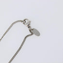 CHANEL COCO Mark Stone Necklace metal Silver CC Auth yk20721M-16