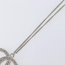 CHANEL COCO Mark Stone Necklace metal Silver CC Auth yk20721M-4
