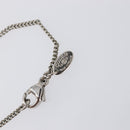 CHANEL COCO Mark Stone Necklace metal Silver CC Auth yk20721M-9