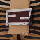 FENDI Animal Pattern Mamma Baguette Bag Harako Leather Brown Auth yk20722SAM-19