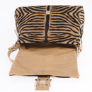 FENDI Animal Pattern Mamma Baguette Bag Harako Leather Brown Auth yk20722SAM-21