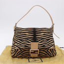 FENDI Animal Pattern Mamma Baguette Bag Harako Leather Brown Auth yk20722SAM-12