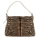 FENDI Animal Pattern Mamma Baguette Bag Harako Leather Brown Auth yk20722SAM-2