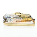 FENDI Mamma Baguette Shoulder Bag Sequin Leather Gold Tone Auth yk20723SM-9